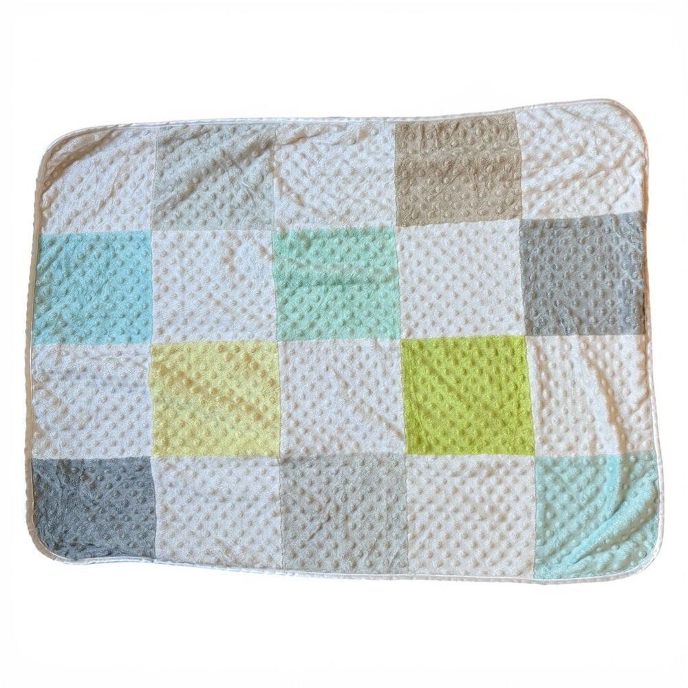 Baby Boys Circo Textured Color Block Minky Dot Plush Blanket